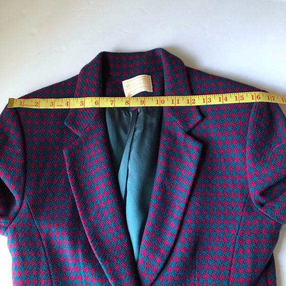 SOLD | Pendleton Wool Houndstooth Blazer Jacket - Picture 10 of 12